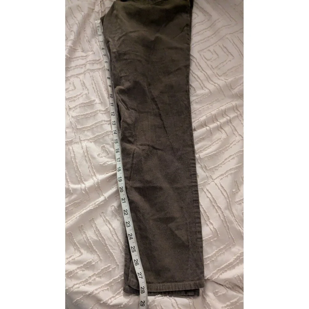 Banana Republic Mens Slim Fit Corduroy Pants Olive Brown 30x30 Stretch Cotton